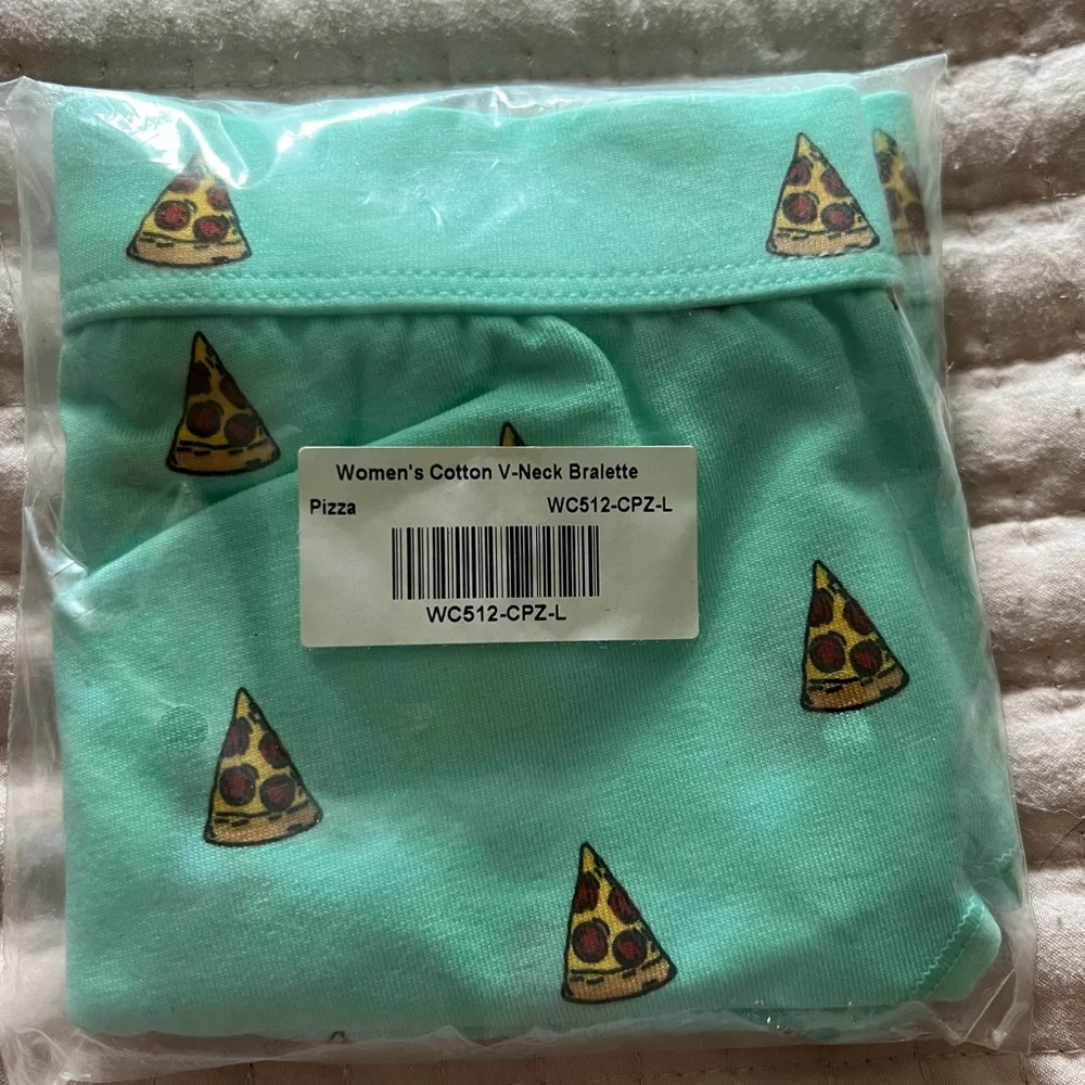 Stretch Cotton V-Neck Bralette - Picture 2 of 3